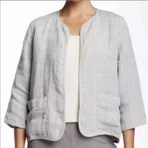 Eileen Fisher Linen Blend Crop Jacket